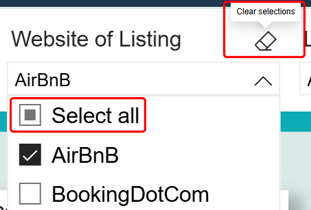 Clear the selection or select all