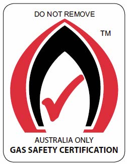 Image of flame gas safety sticker